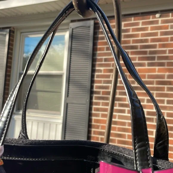 Coachcharcoal berry poppy wool Tote